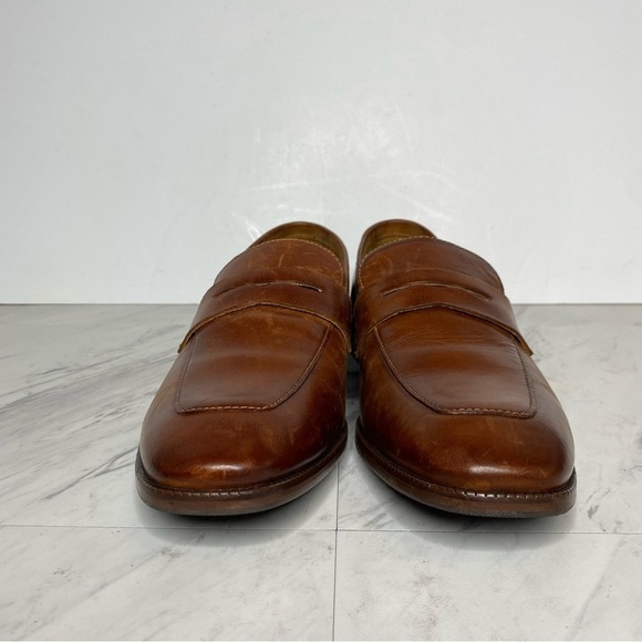 Steve Madden Darlton Cognac Leather Men’s Penny Loafer 10D - Picture 2 of 14